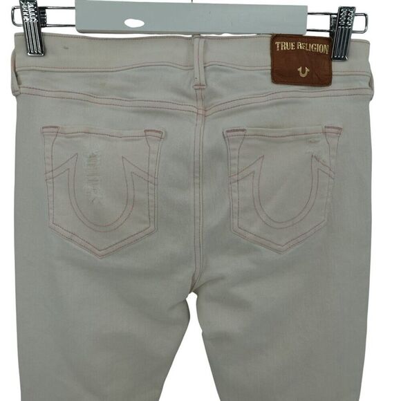 True Religion Distressed Light Pink Skinny Jeans 28 - Picture 9 of 15